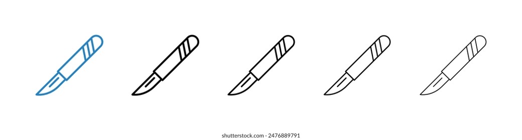Scalpel black and white vector icon