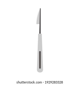 Scalpel cartoon vector. Scalpel on white background.