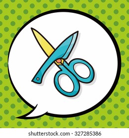 Scalpel color doodle, speech bubble