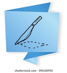 Scalpel doodle drawing