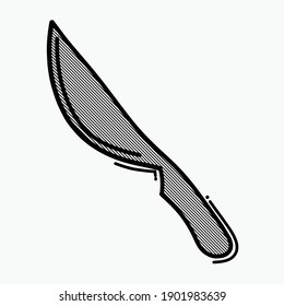 Scalpel doodle vector icon. Drawing sketch illustration hand drawn line.