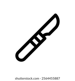 Scalpel. Editable stroke vector icon.