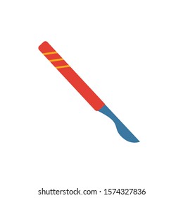 Scalpel flat icon. Colored simple element from medicine collection for infographics, web design and more.