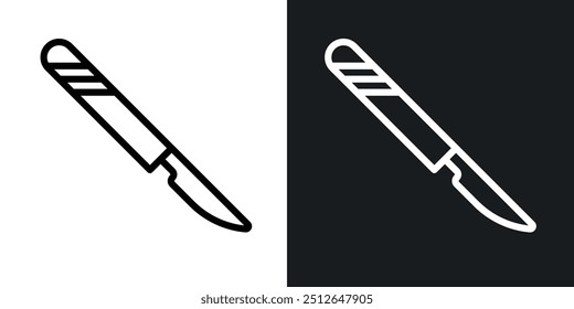 Scalpel icon in black and white colors