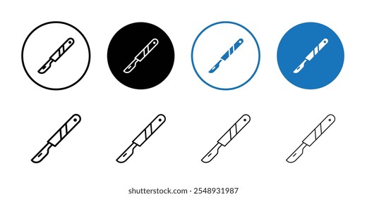 Scalpel icon Black and white outline vector