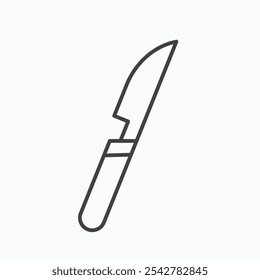 Scalpel icon in black and white outlined stroke