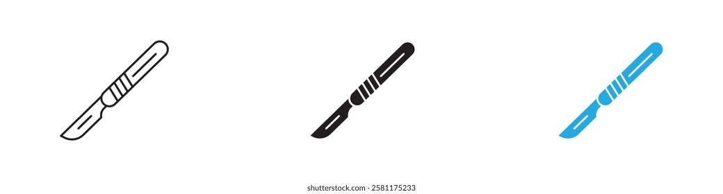 Scalpel icon black white vector outline