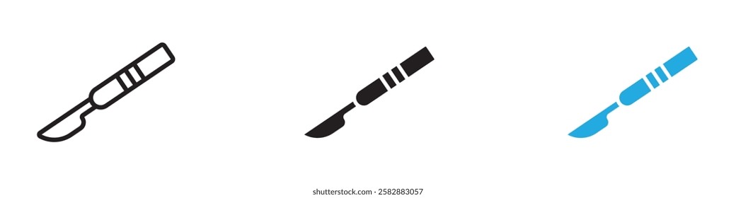 Scalpel icon black white vector outline