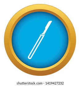 Scalpel icon blue vector isolated on white background for any design