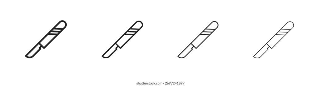 Coleção de ícones do Bisturi. Sinal de vetor de linha, símbolo para web e celular