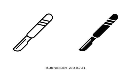 Coleção de design de ícone do Scalpel. Sinal e símbolo vetorial para designs de interface do usuário