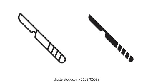 Scalpel icon design element. Editable stroke. Vector