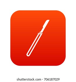 Scalpel icon digital red for any design isolated on white vector illustration