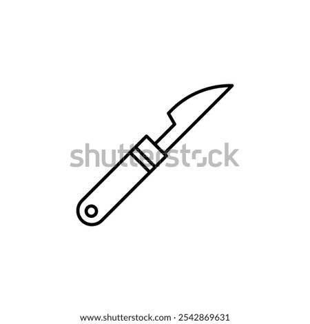Scalpel icon. filled and line stroke icons