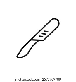 Scalpel icon Flat simple outline