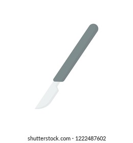 scalpel icon in flat style isolated vector illustration on white transparent background