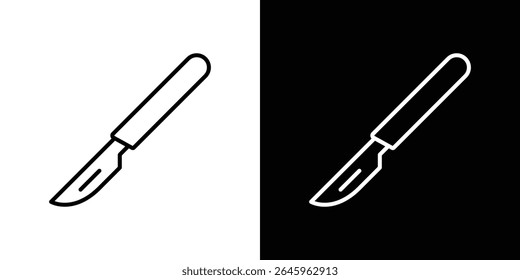Scalpel icon Flat style logo vector. perfect for UI designs