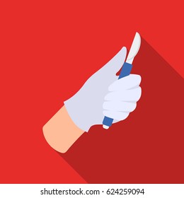 Scalpel icon in flate style isolated on white background. Skin care symbol stock vector illustration.