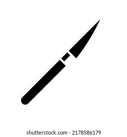 Scalpel icon, full black. Suitable for website, content design, poster, banner, or video editing needs