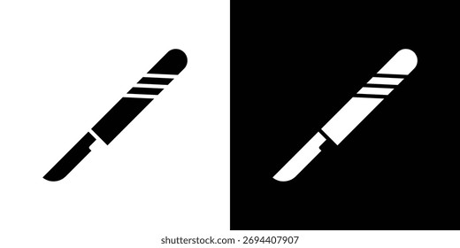 Scalpel icon illustration element design. black glyph icons