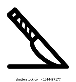 scalpel icon isolated sign symbol vector illustration - high quality black style vector icons
