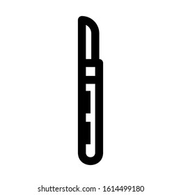 scalpel icon isolated sign symbol vector illustration - high quality black style vector icons
