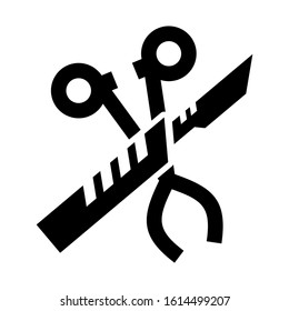 scalpel icon isolated sign symbol vector illustration - high quality black style vector icons
