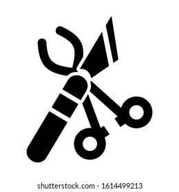 scalpel icon isolated sign symbol vector illustration - high quality black style vector icons
