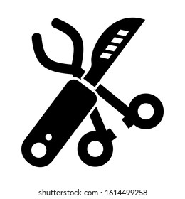 scalpel icon isolated sign symbol vector illustration - high quality black style vector icons
