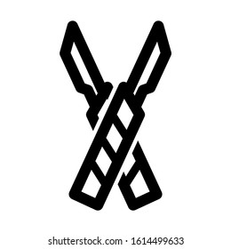 scalpel icon isolated sign symbol vector illustration - high quality black style vector icons
