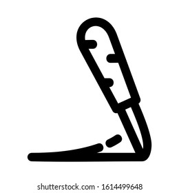 scalpel icon isolated sign symbol vector illustration - high quality black style vector icons

