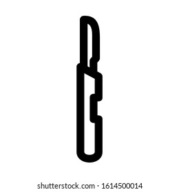 scalpel icon isolated sign symbol vector illustration - high quality black style vector icons

