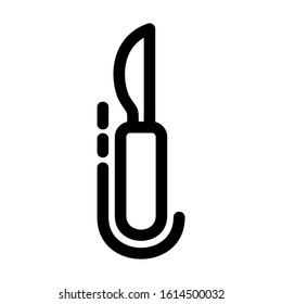 scalpel icon isolated sign symbol vector illustration - high quality black style vector icons
