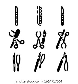 scalpel icon isolated sign symbol vector illustration - Collection of high quality black style vector icons
