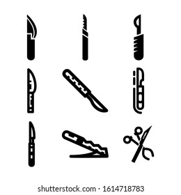 scalpel icon isolated sign symbol vector illustration - Collection of high quality black style vector icons
