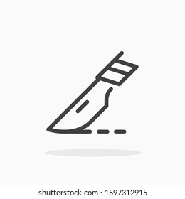 Scalpel icon in line style. For your design, logo. Vector illustration. Editable Stroke.