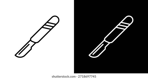 Logo-Element des Skalpellsymbols. Vektorgrafik. EPS10