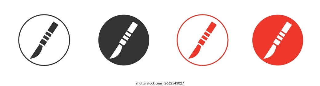 Scalpel icon for logo, vector sign symbol for design