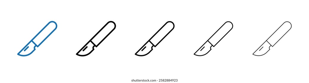 Scalpel icon Outline vector logo for web ui