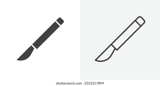 Scalpel icon. outlined vector style.