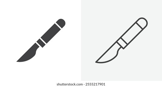 Scalpel icon. outlined vector style.