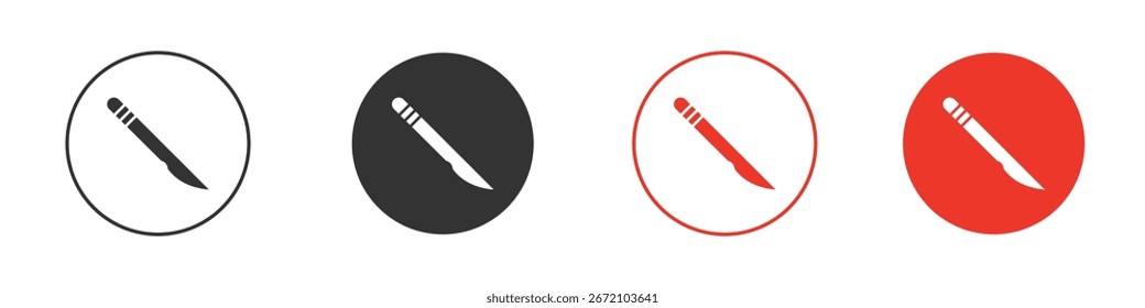 Scalpel icon pack. Clipart Vector design