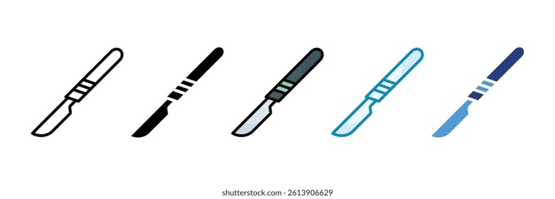 Scalpel Icon Set Multiple Style Collection
