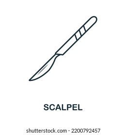 Scalpel icon. Simple element from medical services collection. Filled monochrome Scalpel icon for templates, infographics and banners