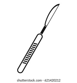 Scalpel icon. Simple illustration of scalpel vector icon for web