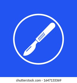 scalpel icon, surgery tool vector