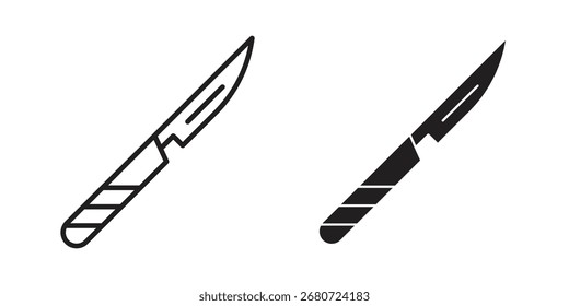 Forma del ícono del bisturí. Símbolos del Vector.