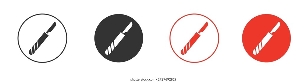 Símbolo de ícone de bisturi. Design simples e plano para aplicativos móveis ou da Web. Logotipo de ilustração Vetor mínimo.