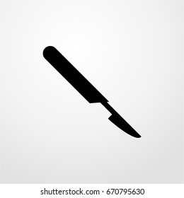 scalpel icon. vector sign symbol on white background