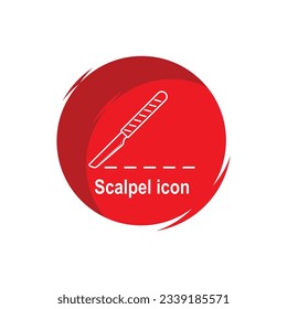 scalpel icon vector template illustration logo design